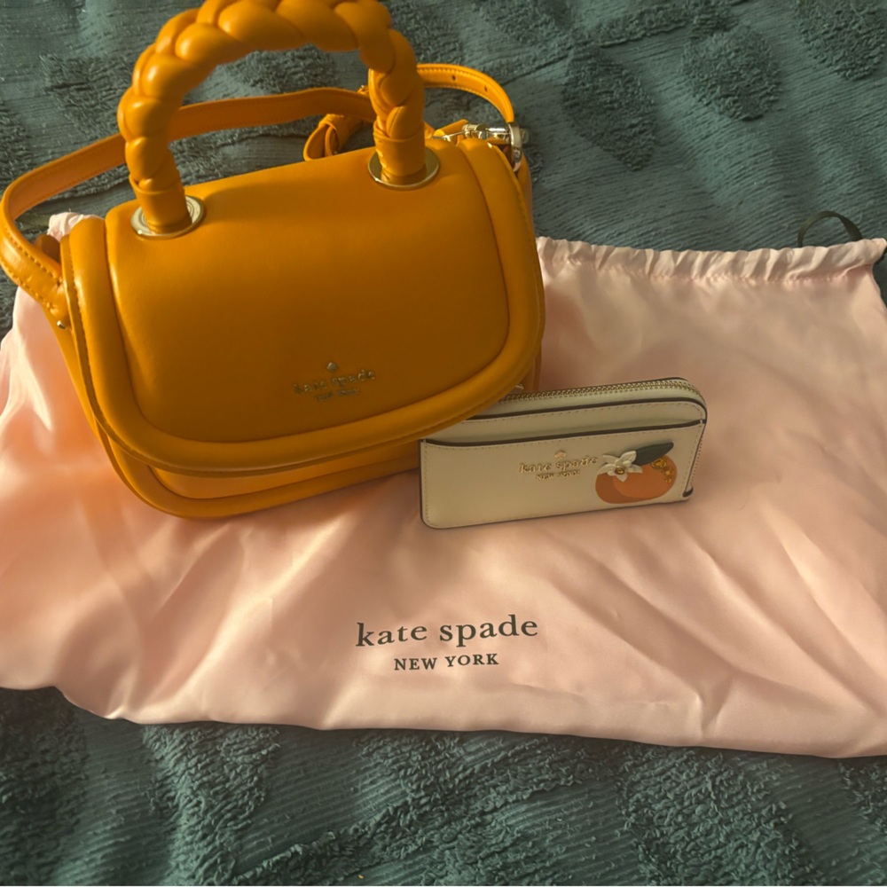 Kate Spade Vibrant Orange Mini Bag & Wallet